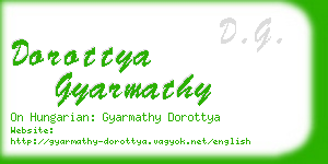 dorottya gyarmathy business card